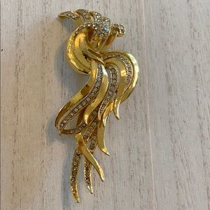 Vintage peacock brooch